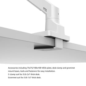 BEWISER ergonomic arm frees desk space for better posture.