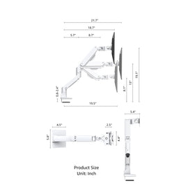 BEWISER packaging includes arm, VESA head, and mounting tools.