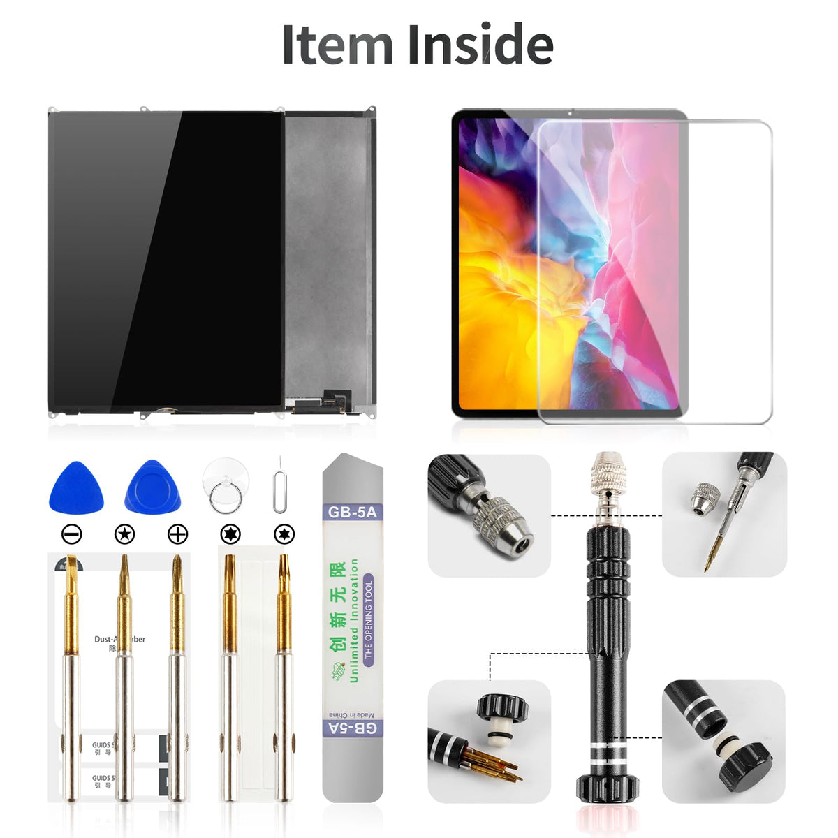 BEXUPULL restored iPad screen displaying vibrant content, demonstrates improved viewing