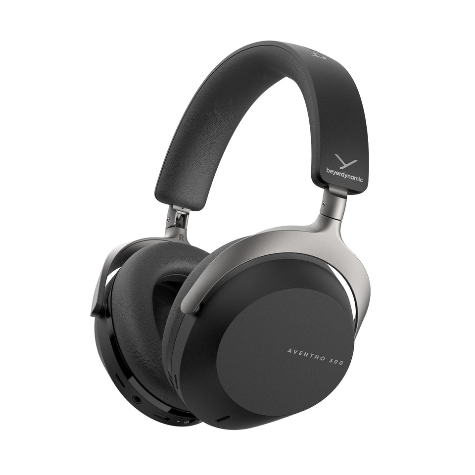 Beyerdynamic Aventho 300 over-ear front view showing comfortable design for long listening sessions.