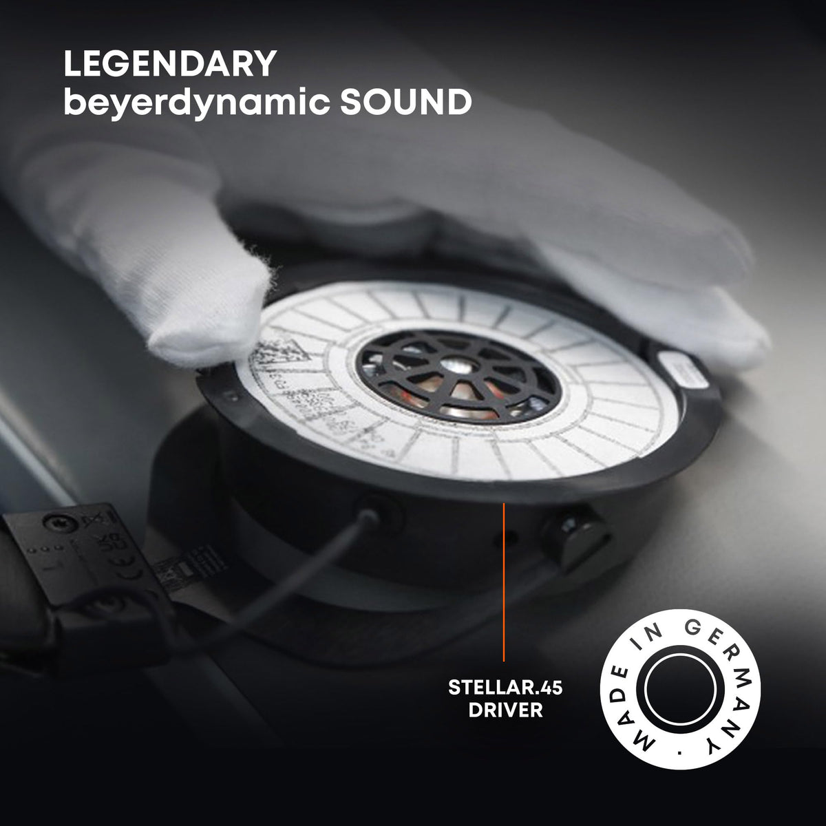 Beyerdynamic Aventho 300 over-ear side view highlighting memory foam cushions for comfort.