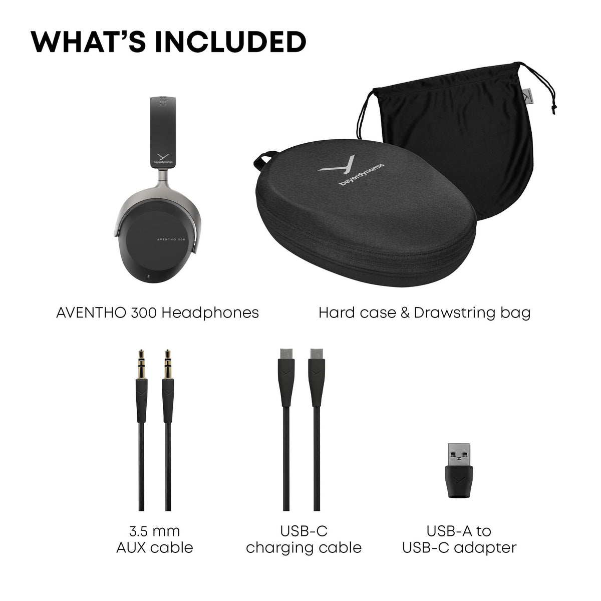 Beyerdynamic Aventho 300 USB-C charging for convenient recharging on the go.