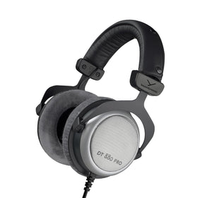 Beyerdynamic DT 880 Pro 250 Ohm headphones in silver for precise studio monitoring.
