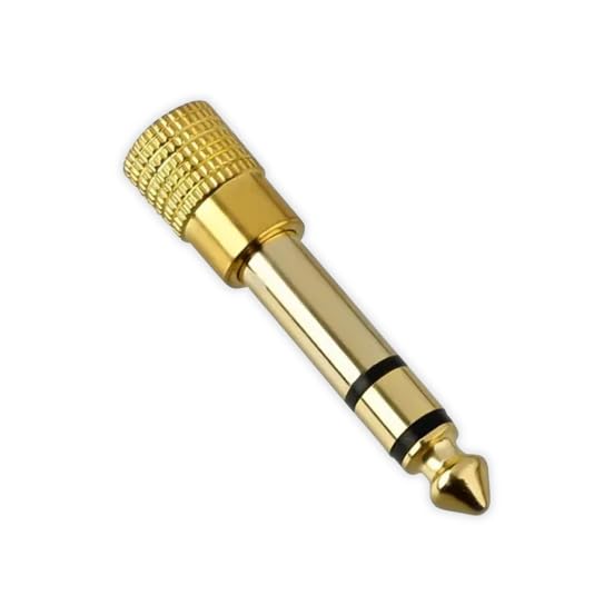 Beyerdynamic M5 screwable headphone adapter in gold, compatible with DT 770 PRO, DT 990 PRO, DT 240 PRO.