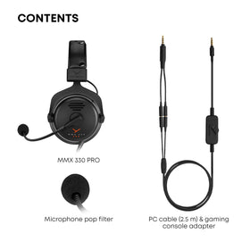 Beyerdynamic MMX 330 Pro packaging includes everything needed for setup.