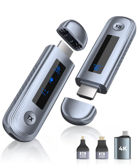 Beyn 4K wireless HDMI transmitter and receiver shown from the front for a compact, cable-free setup.