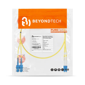 Beyondtech durable patch cable in a rack setup demonstrating data center efficiency