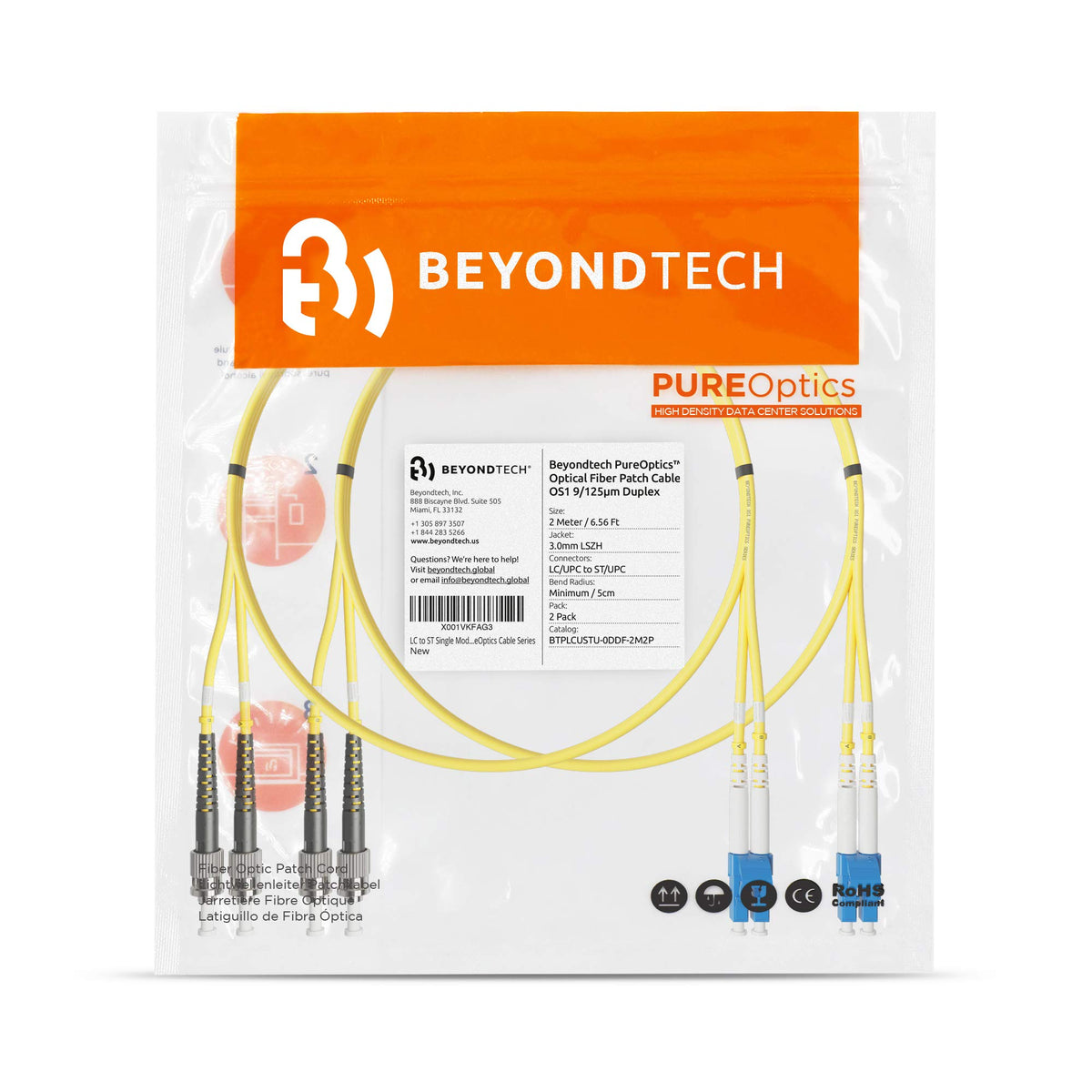 BEYONDTECH fiber cable installation frame depicts flexible use in tight spaces.
