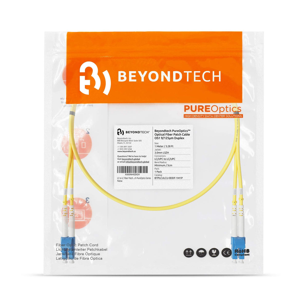 Beyondtech packaging and labeling supports quick setup and inventory control.