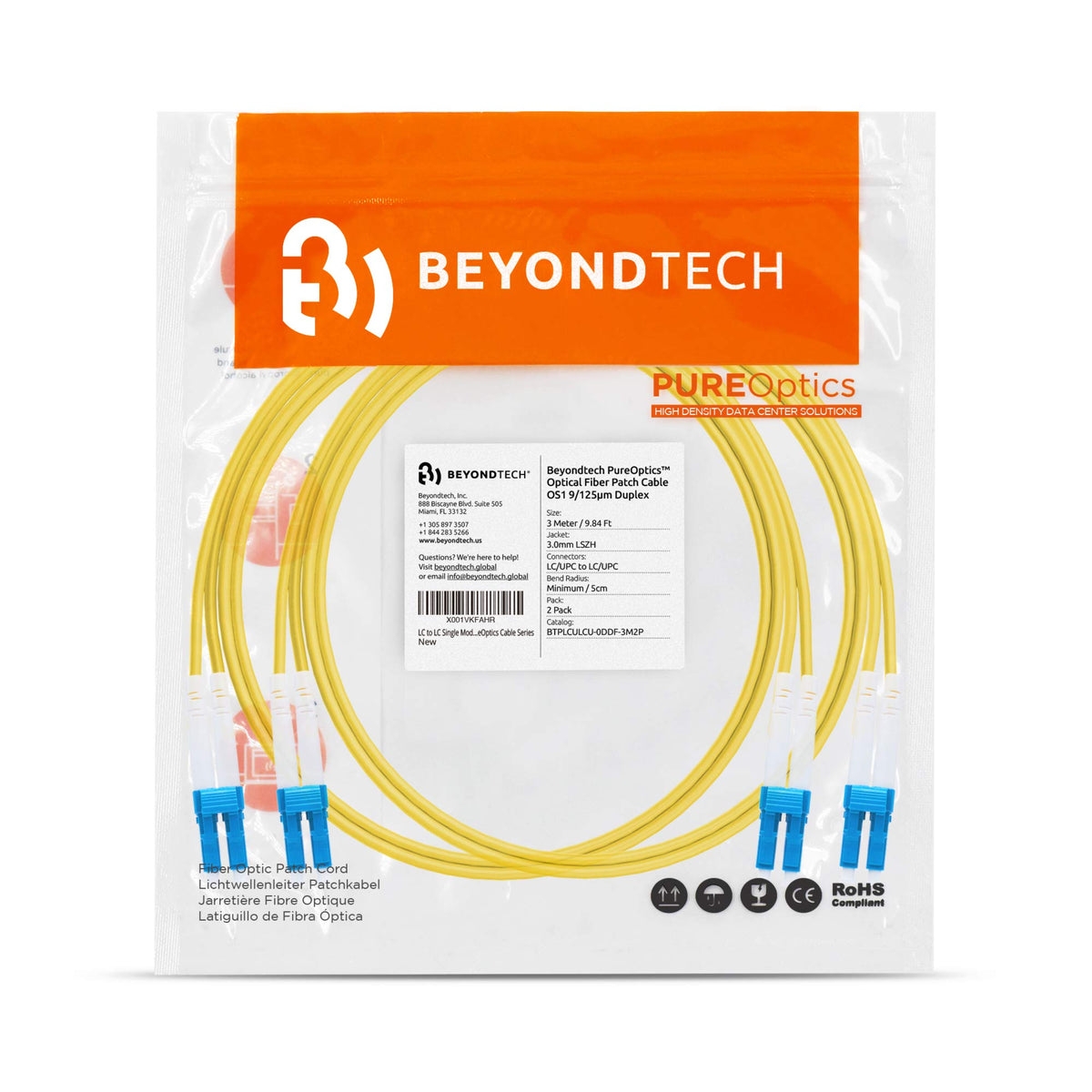 BEYONDTECH tight bending radius supports compact deployments without performance loss.