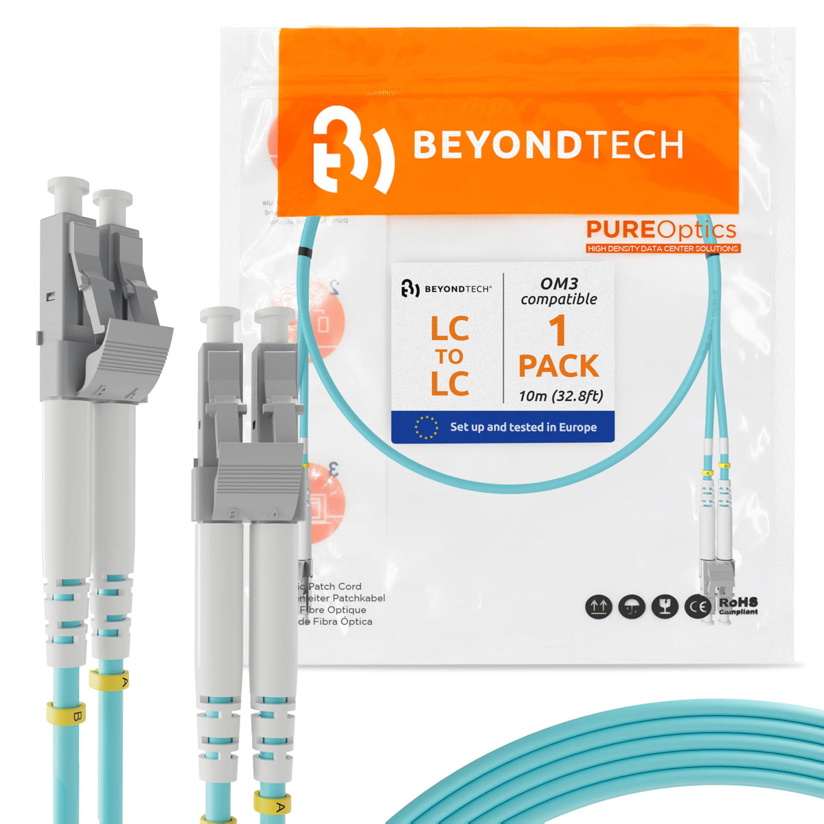 BEYONDTECH 10m LC-LC patch cable ready for high-speed network installs