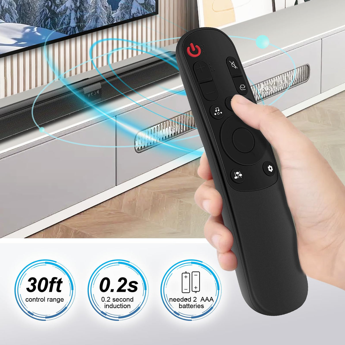 Beyution remote back with open battery compartment and easy battery access benefit