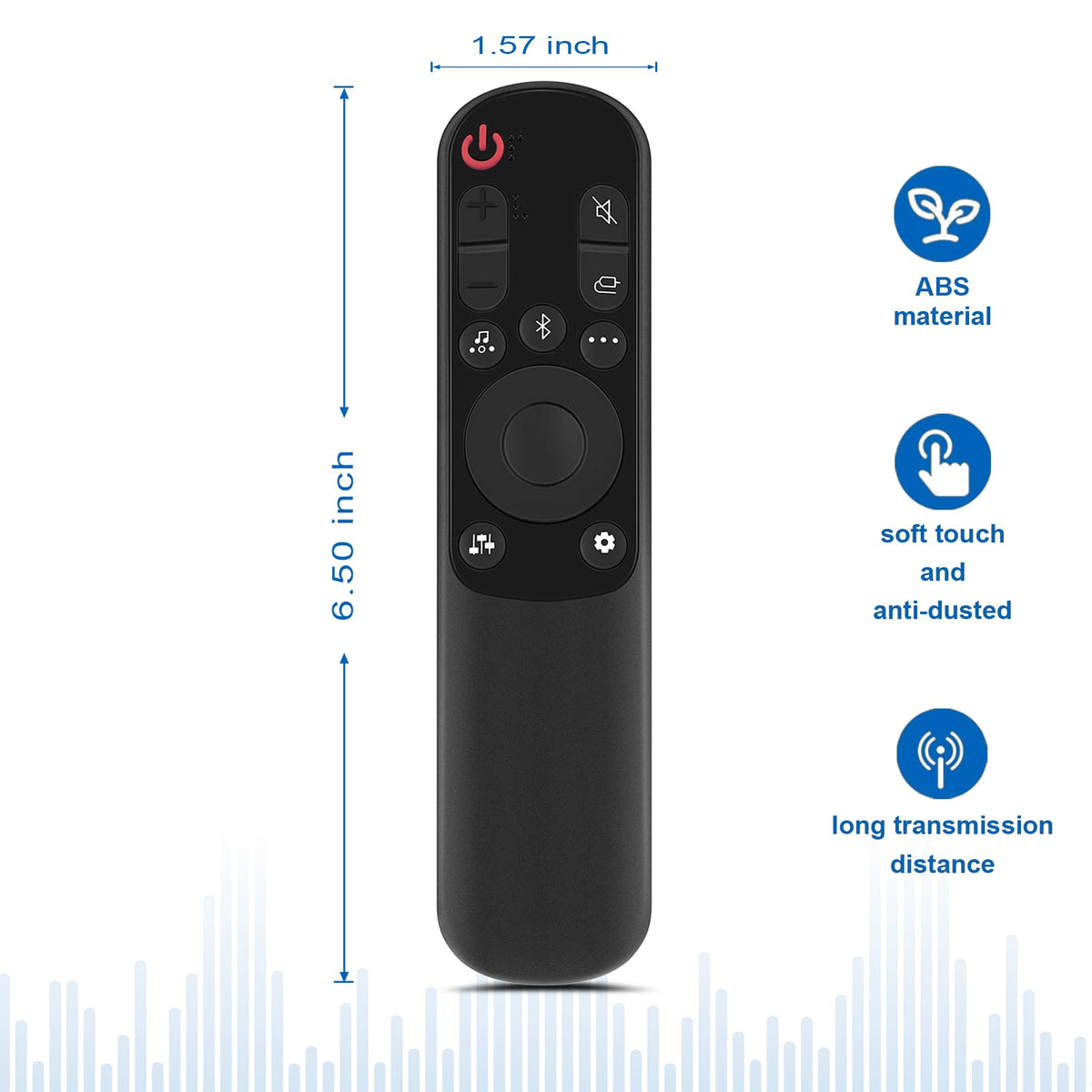 Beyution remote side profile highlighting slim ergonomic shape for better handling