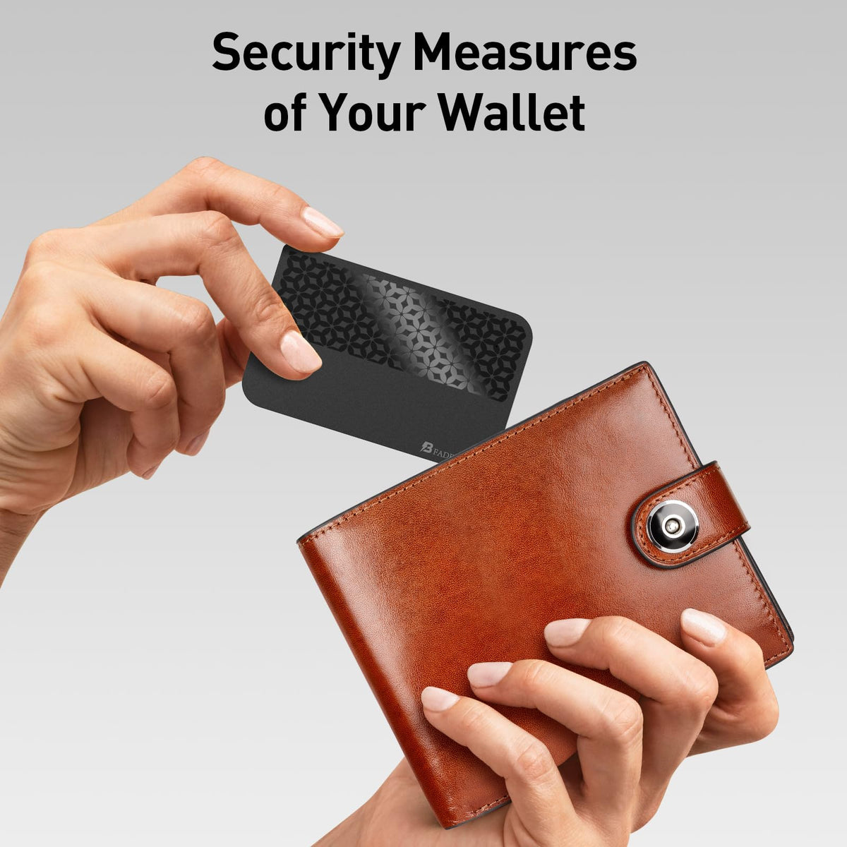 BFADEHA NFC tap demonstrating contact sharing for lost-and-found returns without fees.