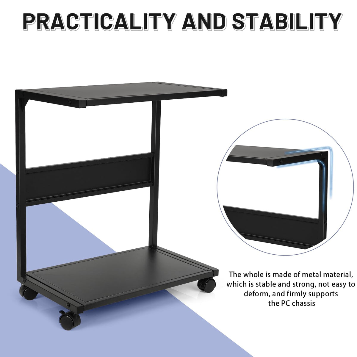 Bfttlity dimension-friendly design fits most towers with 23.42-inch height