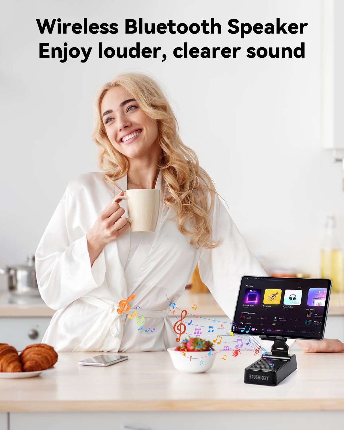 BFUSHIONY portable foldable design fits in a bag for home or travel.