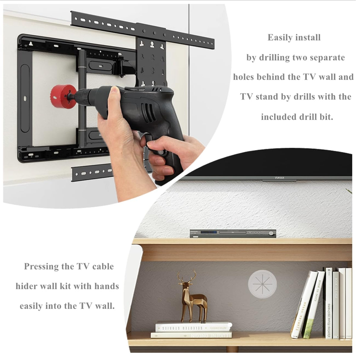 BGHEOUYV in-wall cable management kit for durable concealment