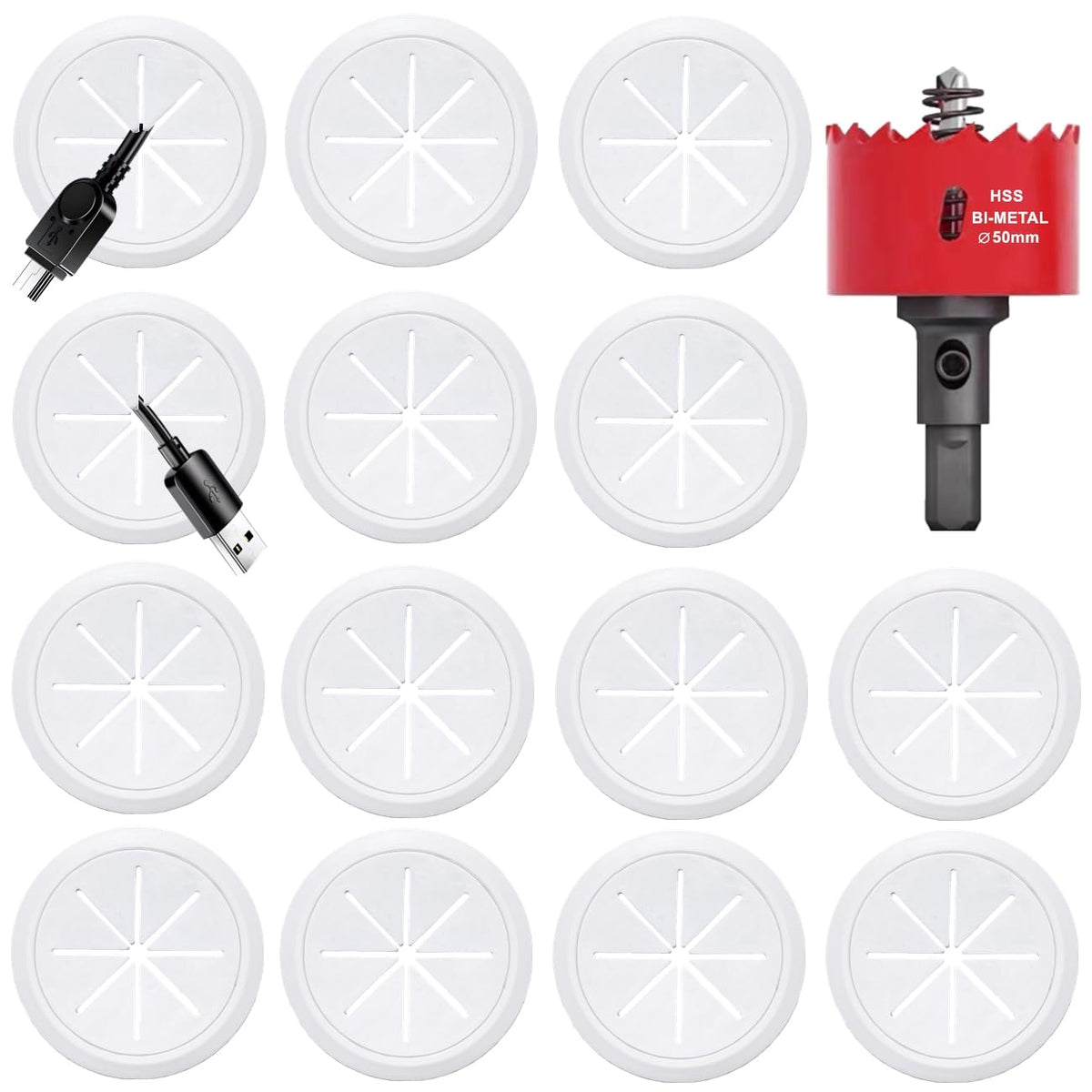 BGHEOUYV TV wire hider with 14 pass-throughs hides cords for a neat wall setup