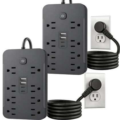 BGUP front view showing eight outlets and four USB ports for versatile charging
