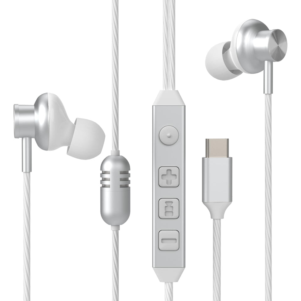 Bhvrtls USB-C earbuds with direct digital connection for clear music and calls