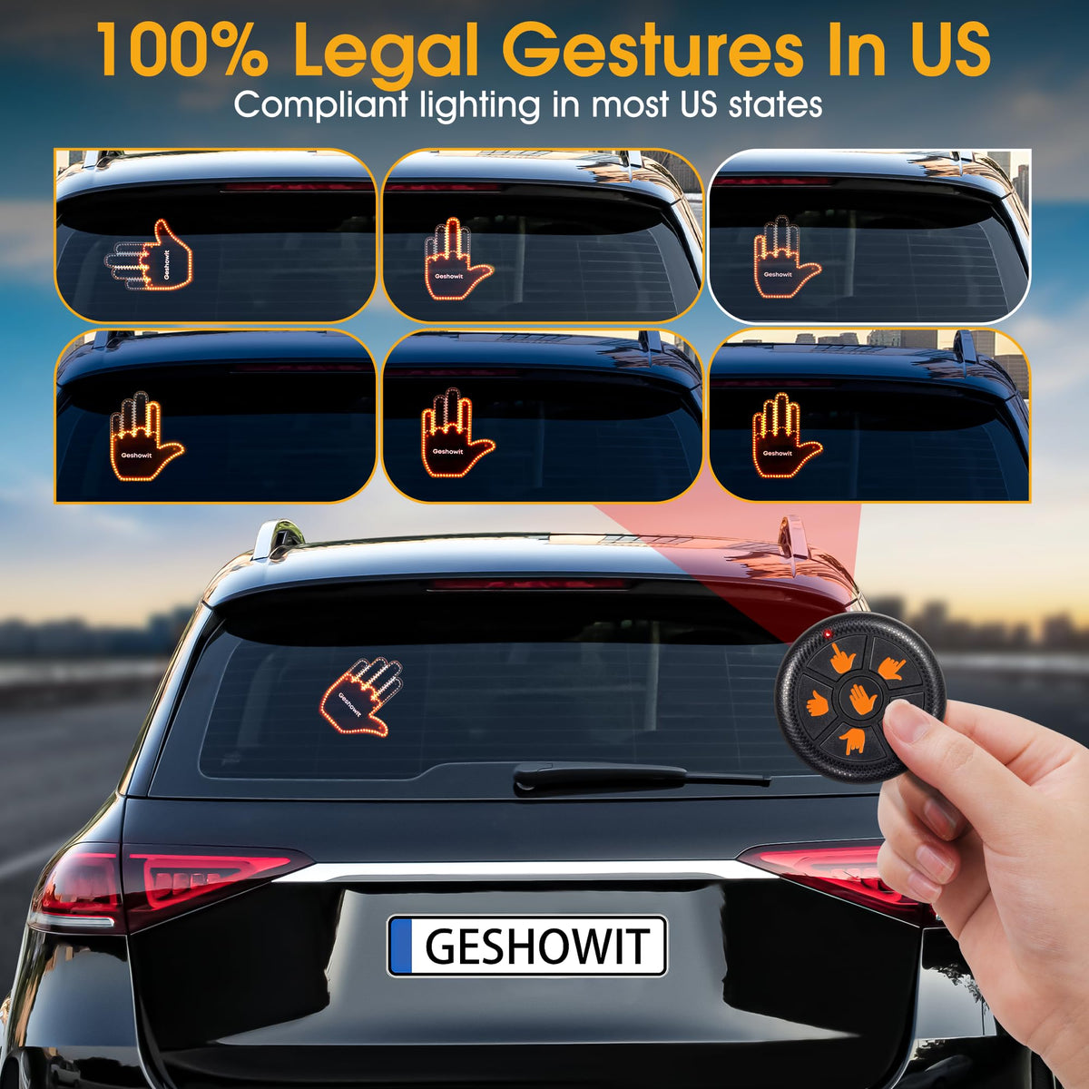 Bicboz car finger light is highly visible in day and night traffic.