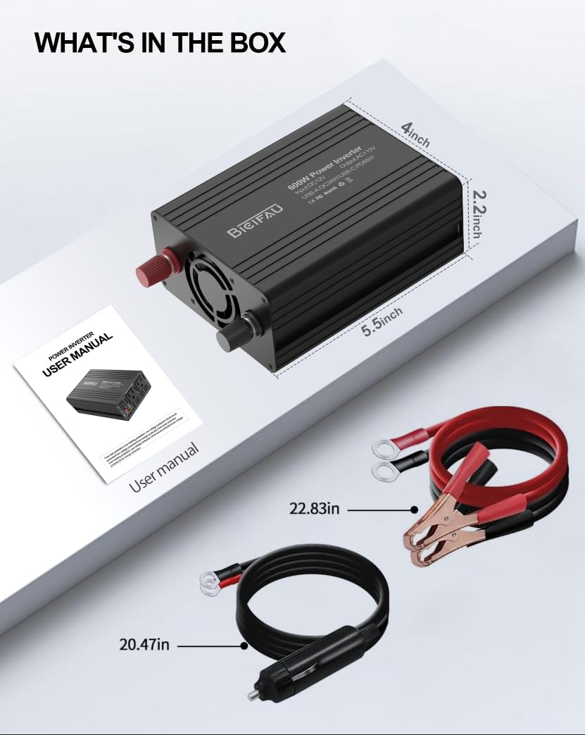 BieiFAU compact size next to glovebox illustrating easy storage