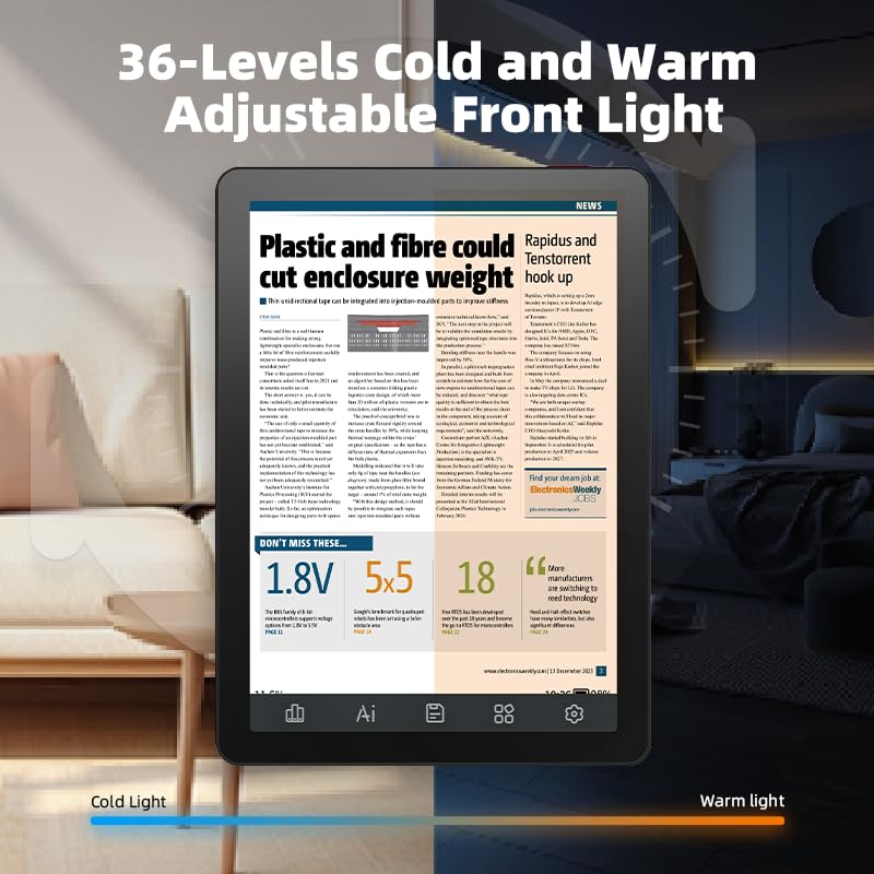 Bigme B6 color display demonstrates rich images with illustrated content.