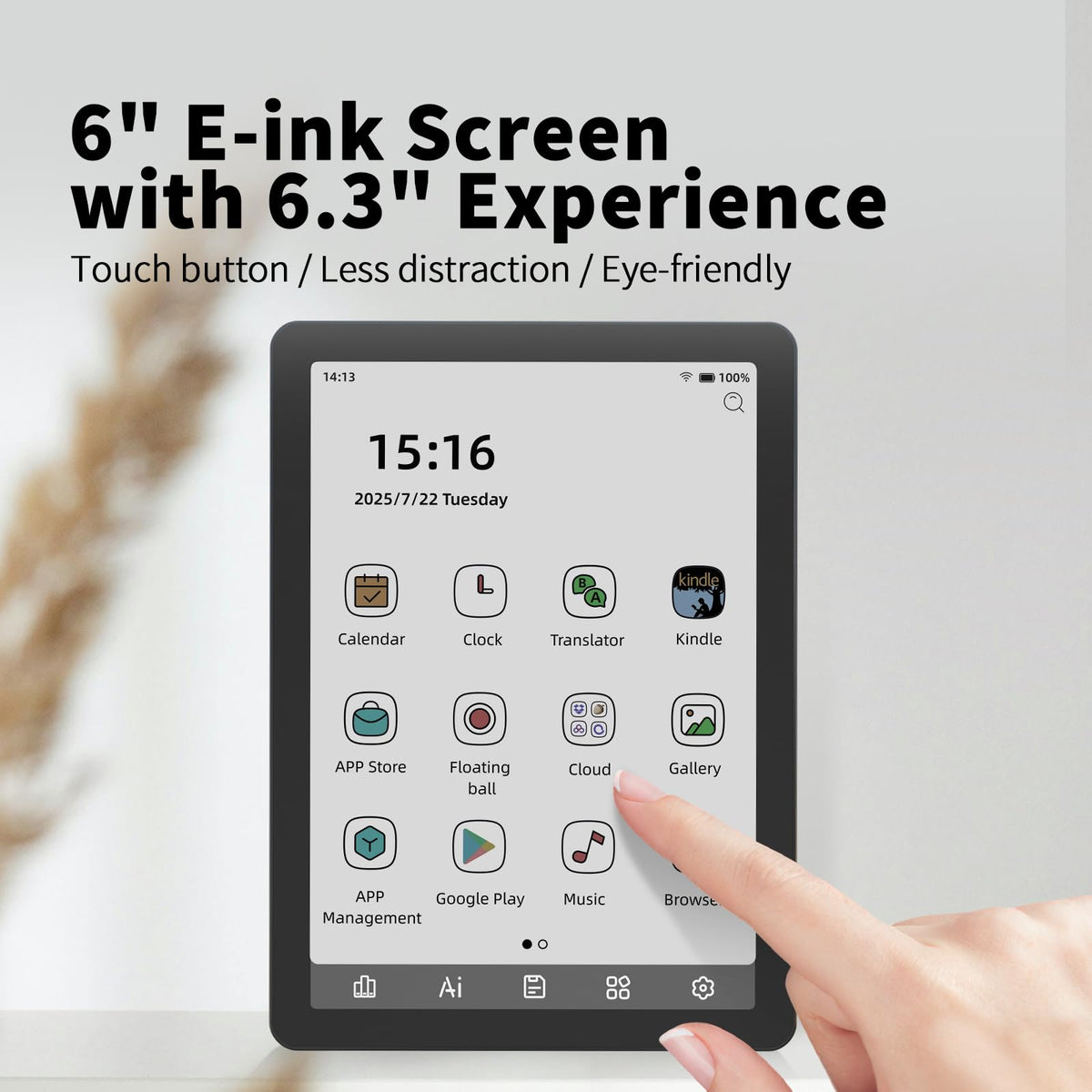 Bigme B6 4G and 64GB store thousands of ebooks