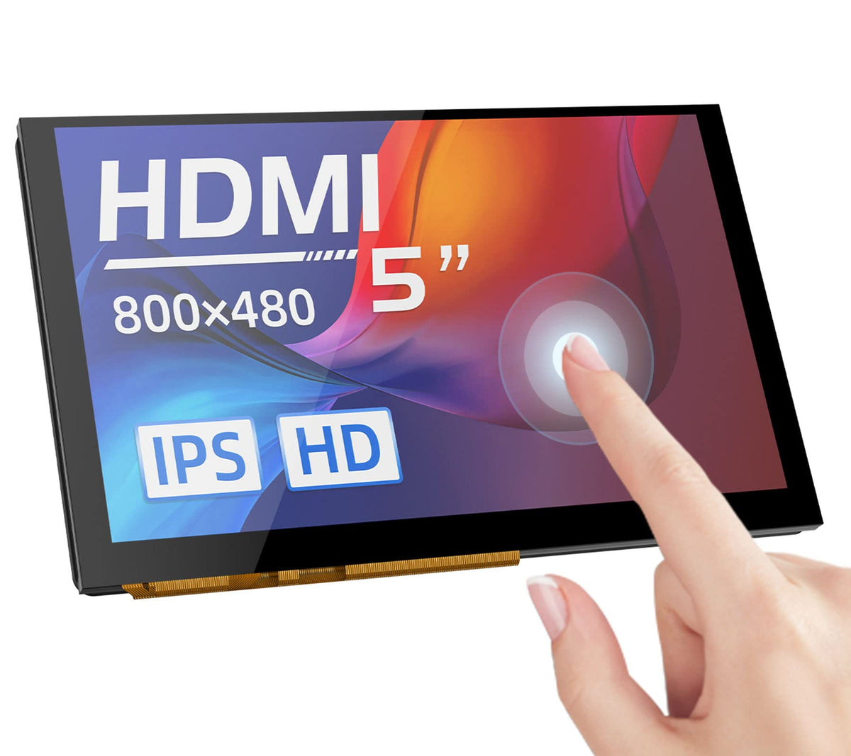 BIGTREETECH front view of HDMI5 display showing crisp screen and compact frame benefit