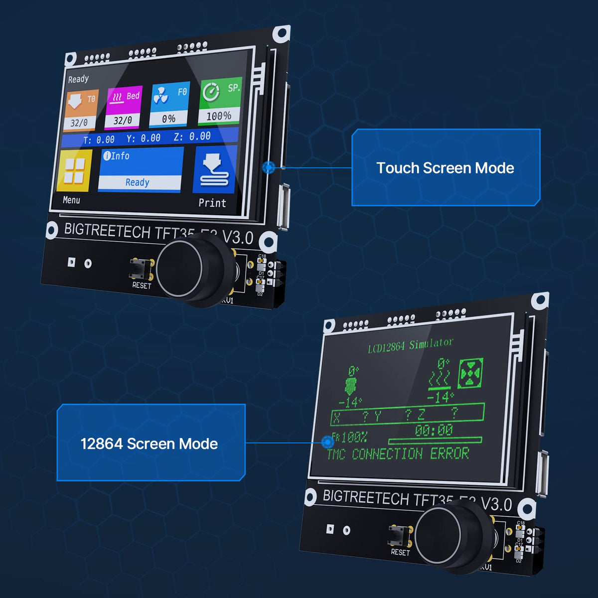 BIGTREETECH Direct heatsink and three PWM fans for cooling