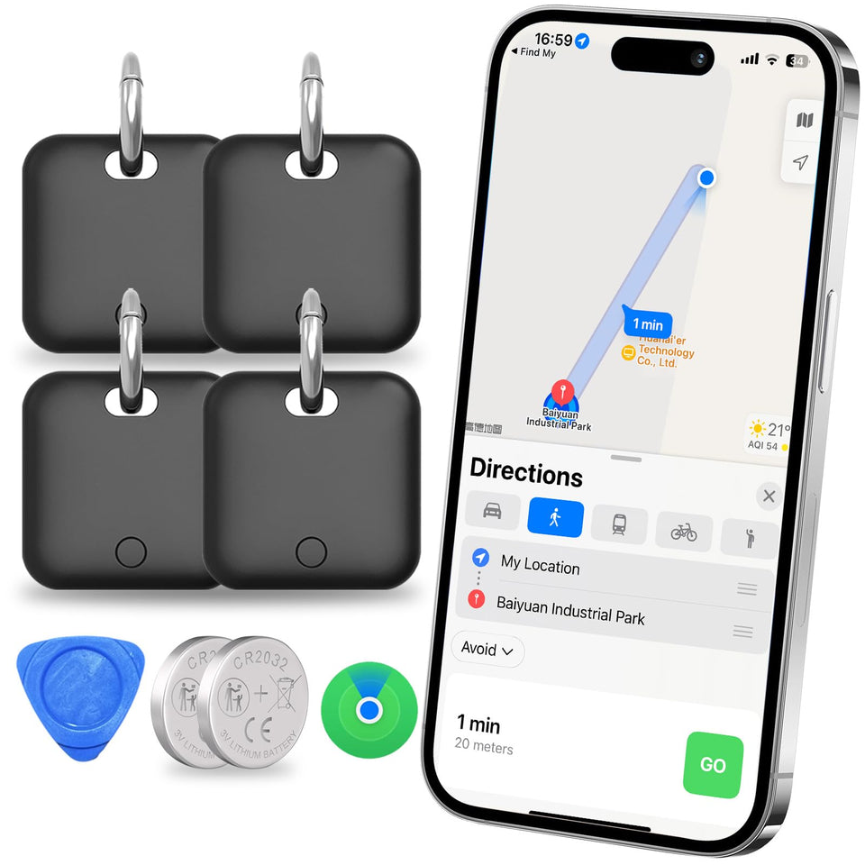 Bihipe Smart Tracker Tags in Apple Find My box for seamless iOS tracking