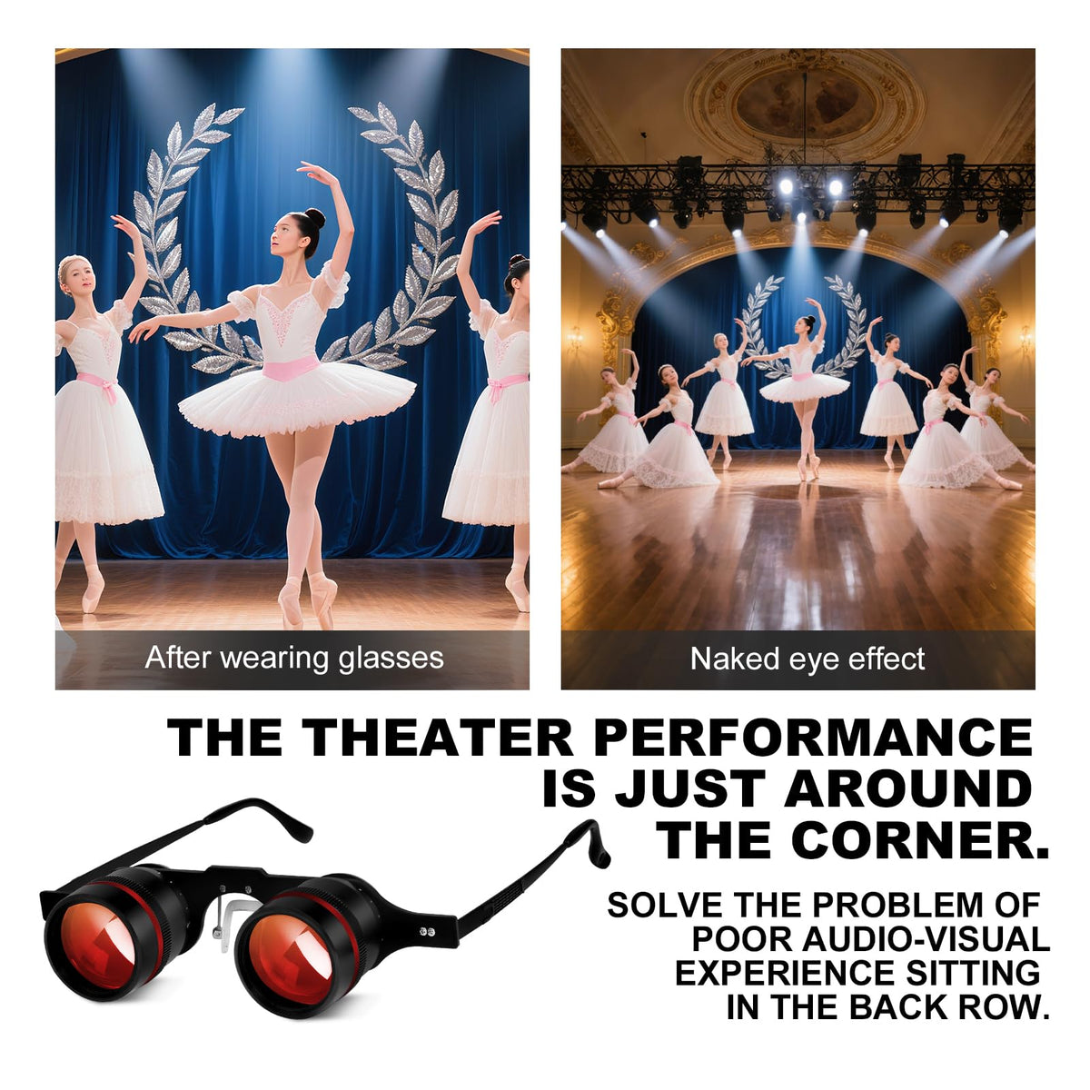 BIJIA worn at an opera highlighting stage detail and hands-free convenience in a theater setting