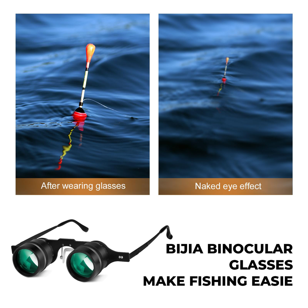 BIJIA side profile showing nose pads and ear hooks for secure comfortable fit