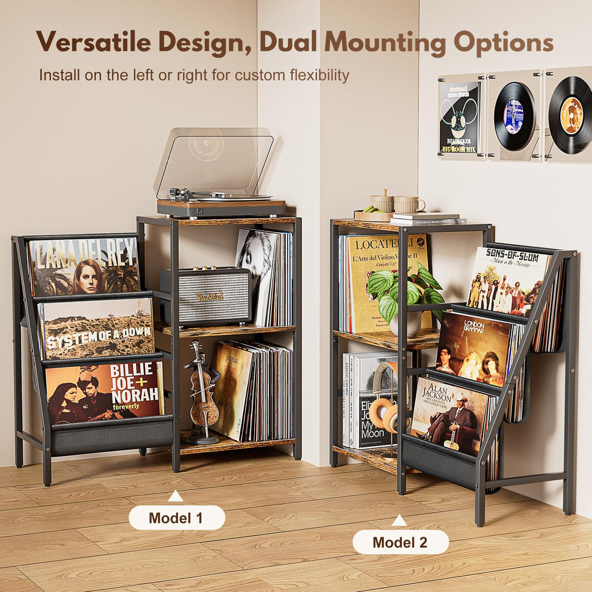 Bikoney stand dimensions suitable for different turntables and vinyl stacks