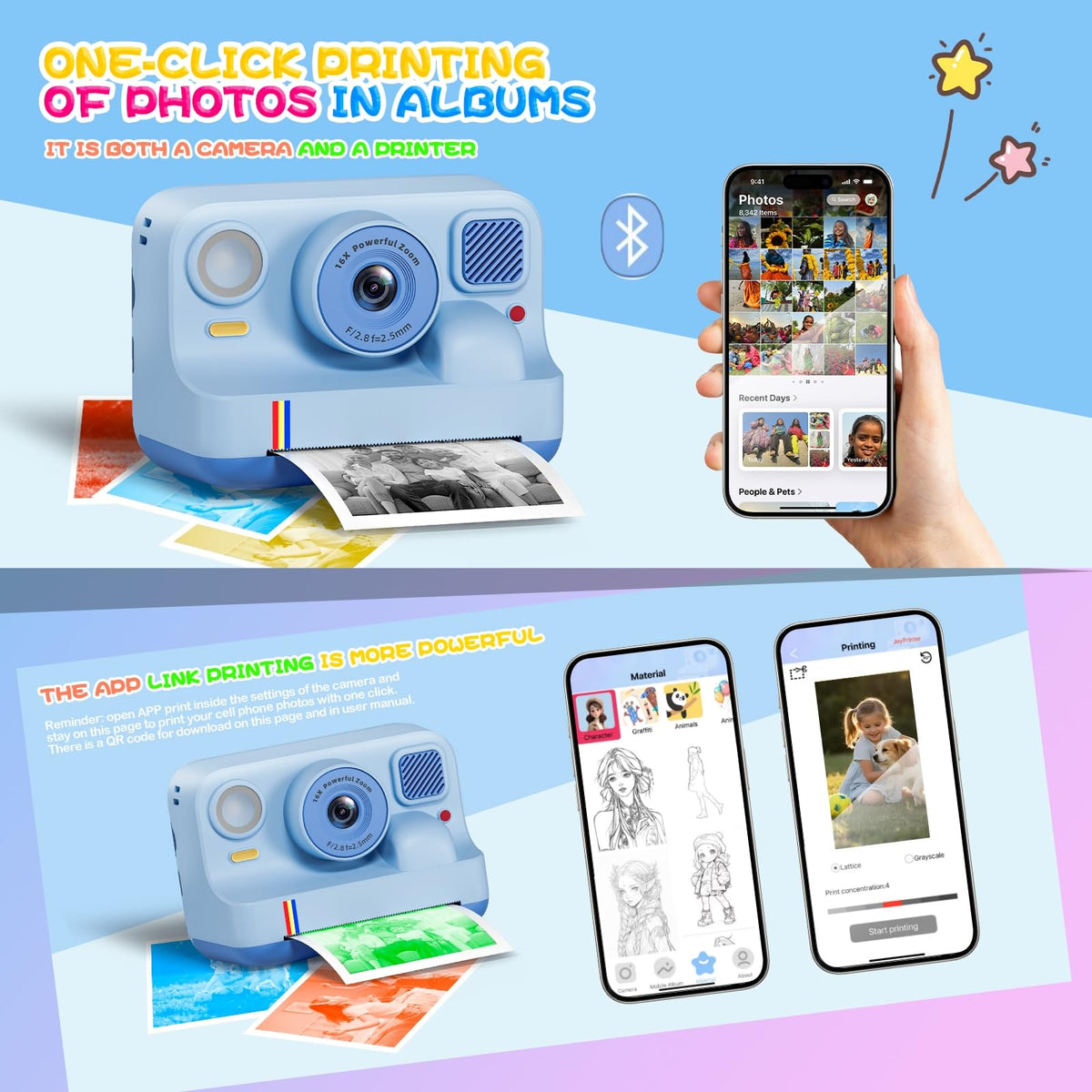 BILEBAK JoyPrinter app connectivity enables flexible printing.