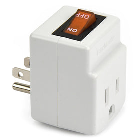 BindMaster 3-prong grounded adapter with orange indicator shows power status for easy use.