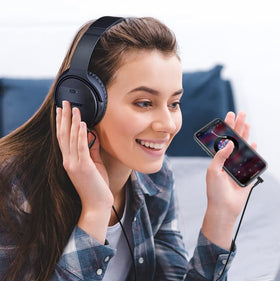 BINGLE cable attached to Bose headphones restoring wired audio