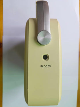 ABS-built Bingxue radio blends durability with vintage style.