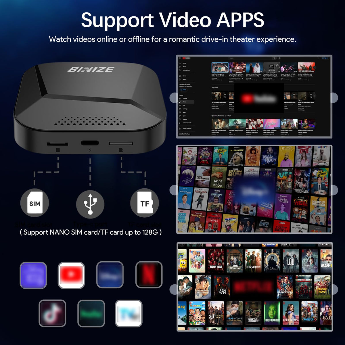 Binize CarPlay AI Box OEM wired CarPlay upgrade for wireless connectivity