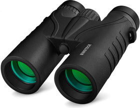 Binoteck front profile view showing compact design and clear barrels