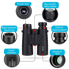 Binoteck used during birdwatching revealing distant-detail clarity