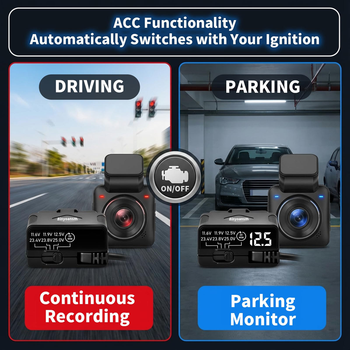 Binyoansm 4 level low voltage protection prevents battery drain