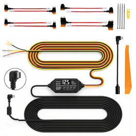 Binyoansm dash cam hardwire kit with LED voltage display for quick battery status.