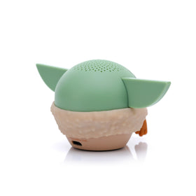 Bitty Boomers mini speaker in Bluetooth pairing mode with phone nearby.