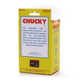 Bitty Boomers Chucky stereo pairing to expand sound with two units.