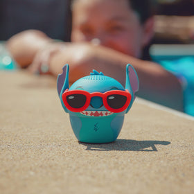 Bitty Boomers Stitch compact two-inch tall speaker for pocket-friendly listening.
