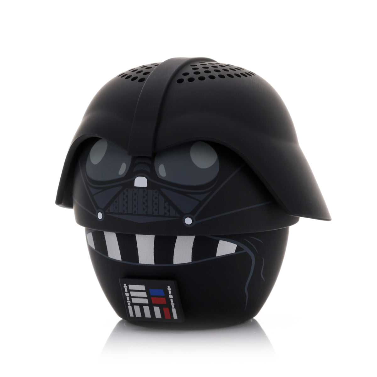 Compact 2-inch Bitty Boomers speaker showcases Darth Vader design and portability.