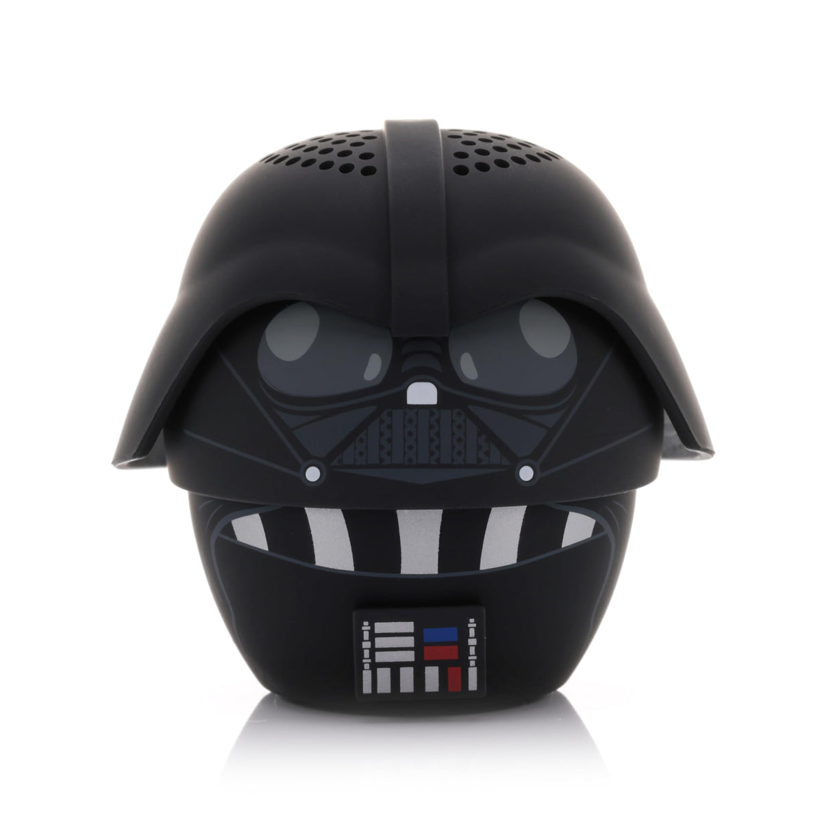 Bitty Boomers Darth Vader with removable helmet for portable, on-the-go music fun.