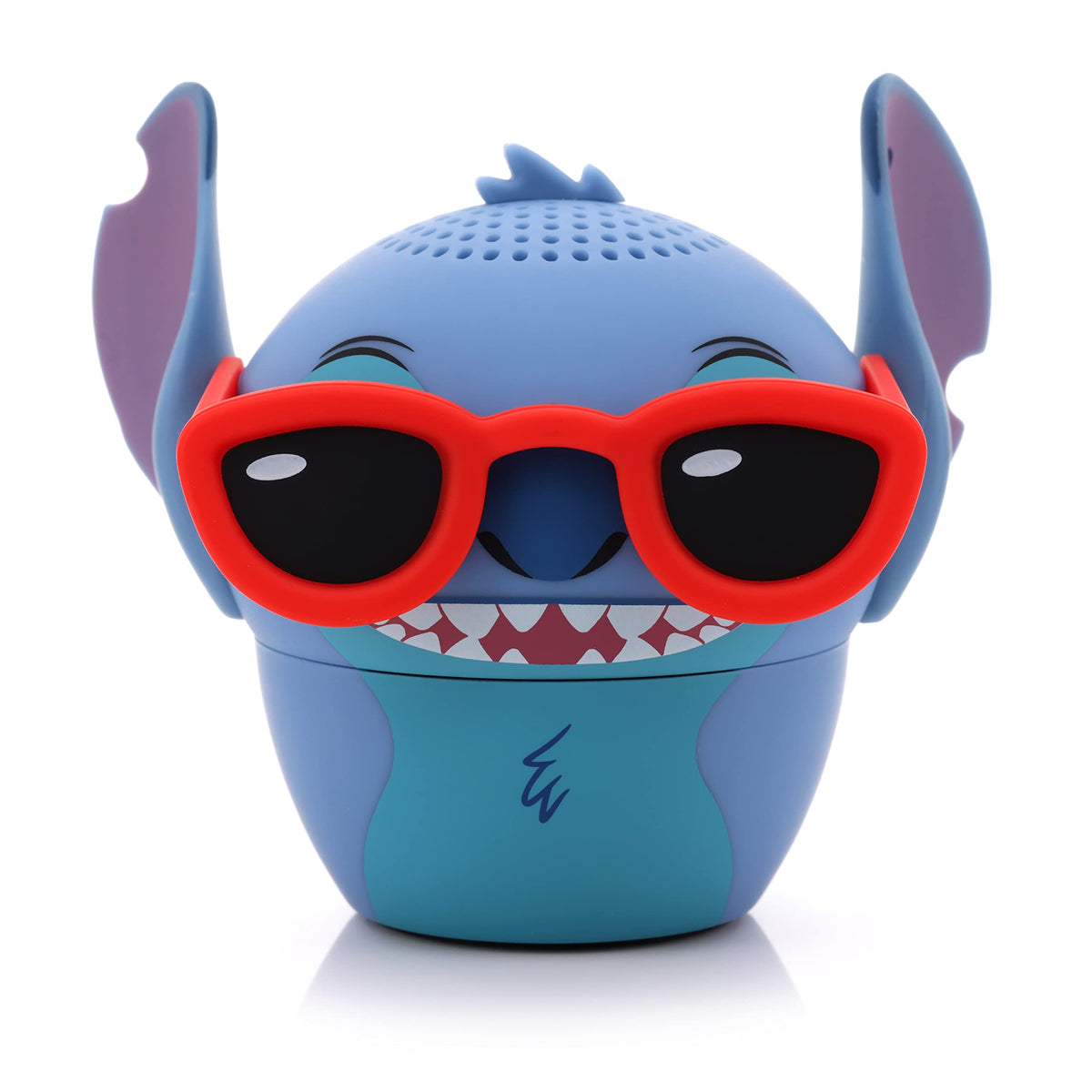 Bitty Boomers Disney Stitch with Sunglasses Bluetooth speaker for on-the-go listening.