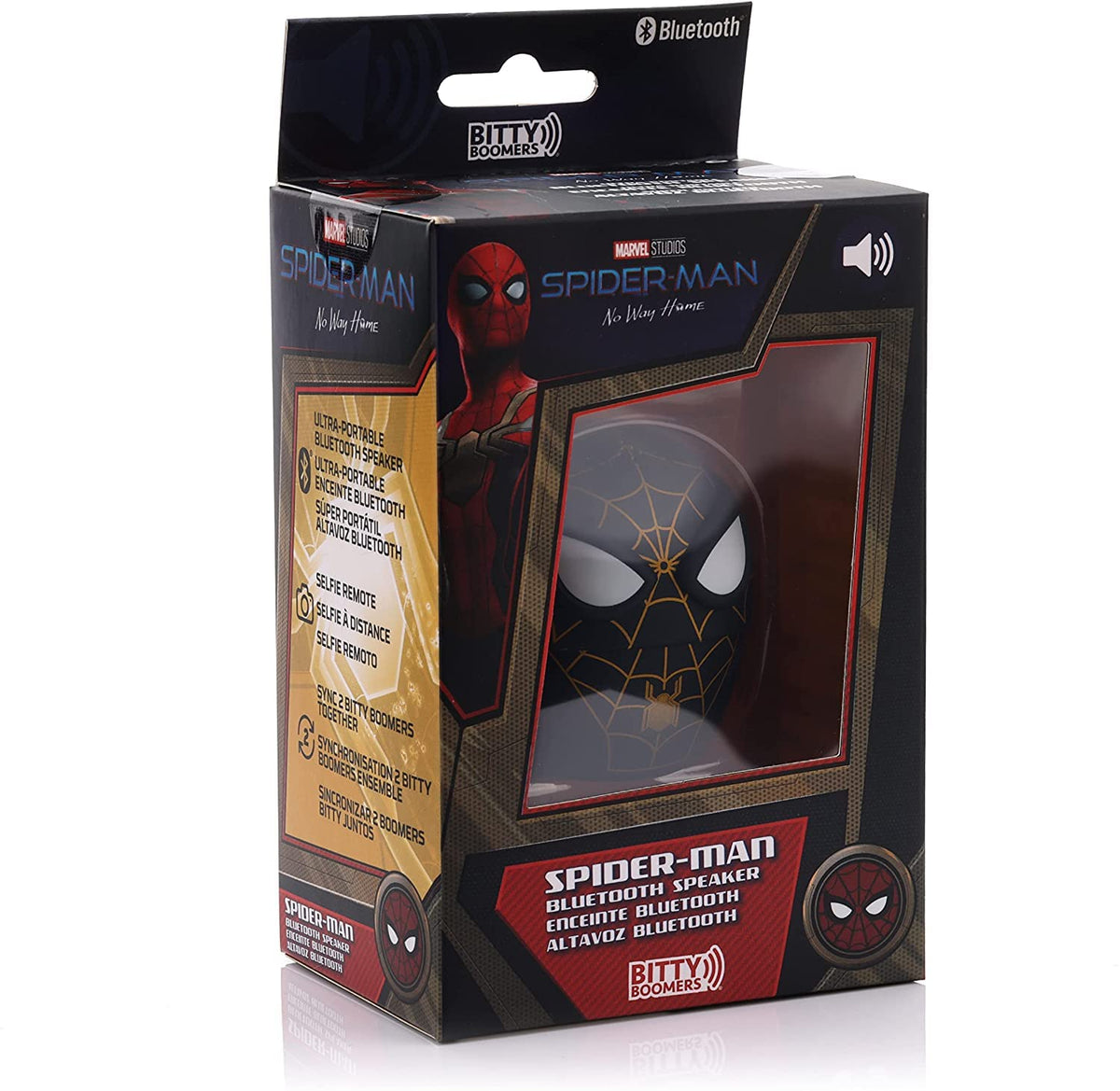 Bitty Boomers Marvel Spider-Man with backpack clip ready for easy carry